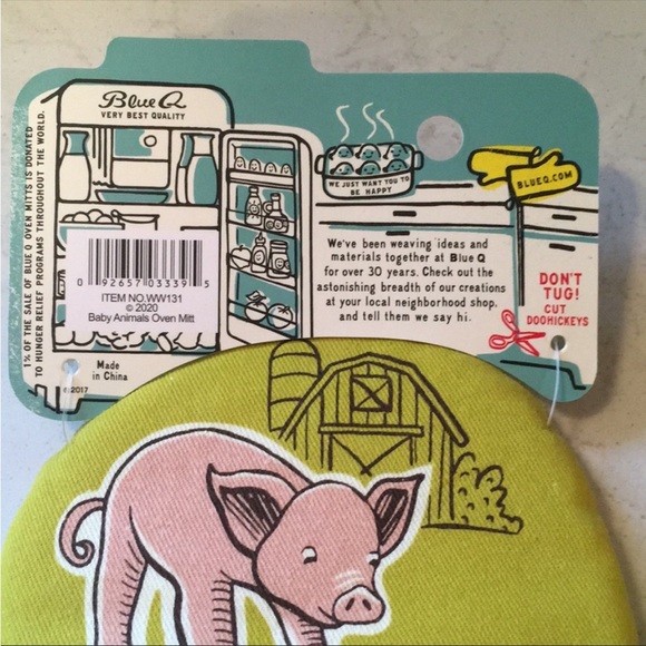 NWT Blue Q Learn Your Baby Animals! Oven Mitt - Picture 7 of 11